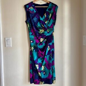 Lauren By Ralph Lauren Floral Silky Midi Dress